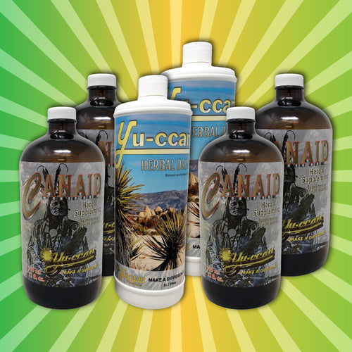 补救包包含 4 X Canaid 909 mL (32oz) + 2 X Yu-ccan 草药补充剂 1000ml (34oz)